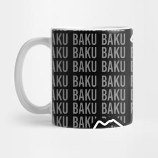 Baku - F1 Circuit - Black and White Mug